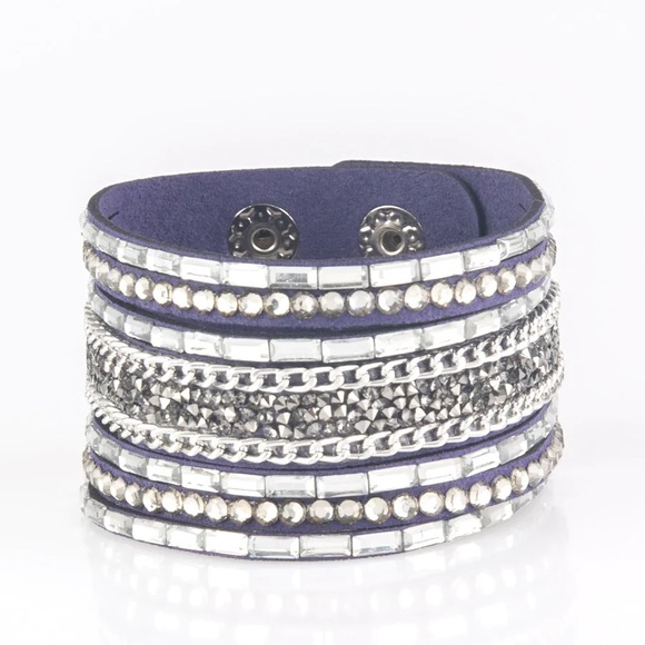 Navy Blue rhinestone bracelet - Picture 1 of 1